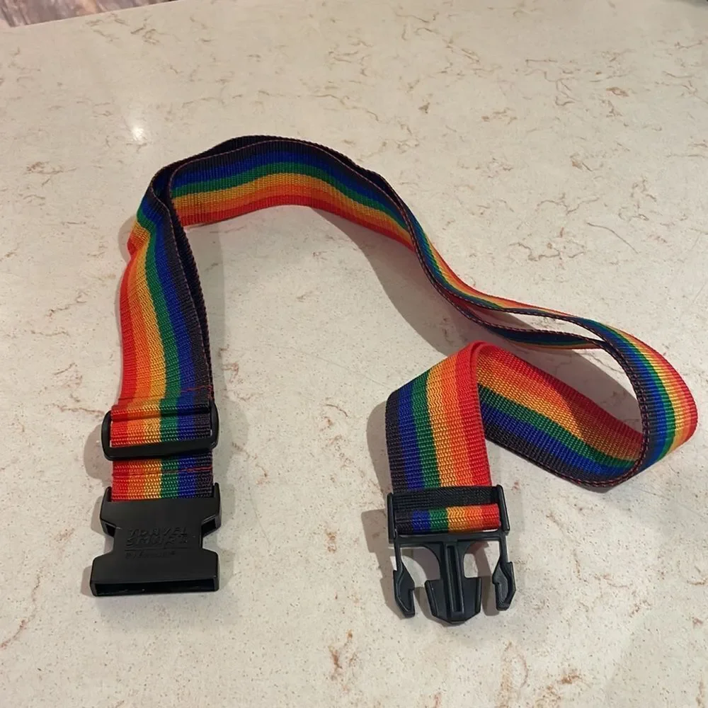 Pride multicolored buckle belt strap